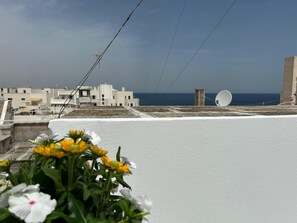 Junior-Doppelzimmer, Meerblick | Terrasse/Patio