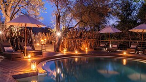 4 outdoor pools, open 7:00 AM to 5:00 PM, pool umbrellas, sun loungers - Makalali River Lodge  (Hoedspruit)