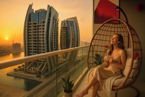 Deluxe Apartment, 1 Bedroom, Lake View | Terrace/patio - Modern City Scaping Apartment (Dubai)