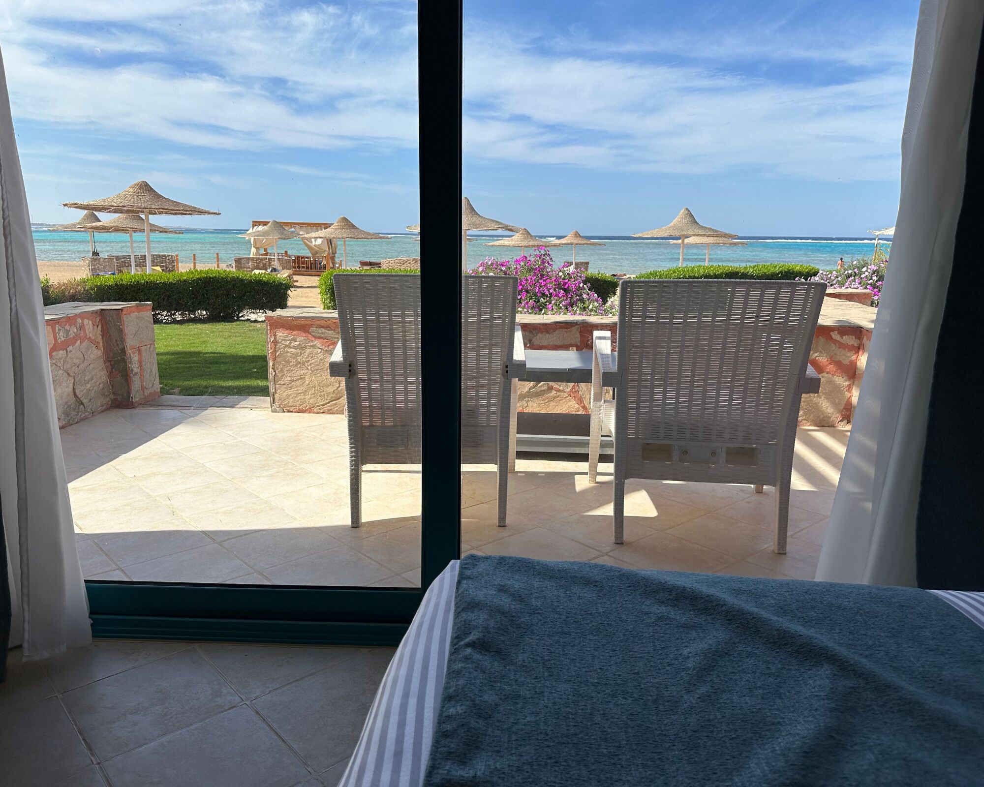 Camera Standard con letto matrimoniale o 2 letti singoli, 1 camera da letto, balcone, vista mare | Biancheria in cotone egiziano, biancheria da letto di alta qualità