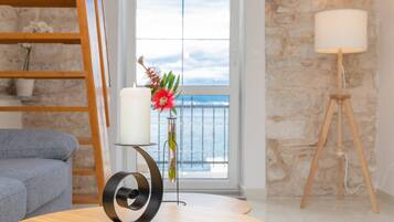 Apartment (Two Bedroom Apartment with Terrace an) | Living room | 32-inch flat-screen TV with cable channels