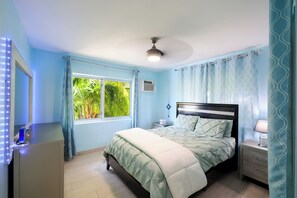 4 habitaciones, tabla de planchar con plancha, cuna de viaje y wifi