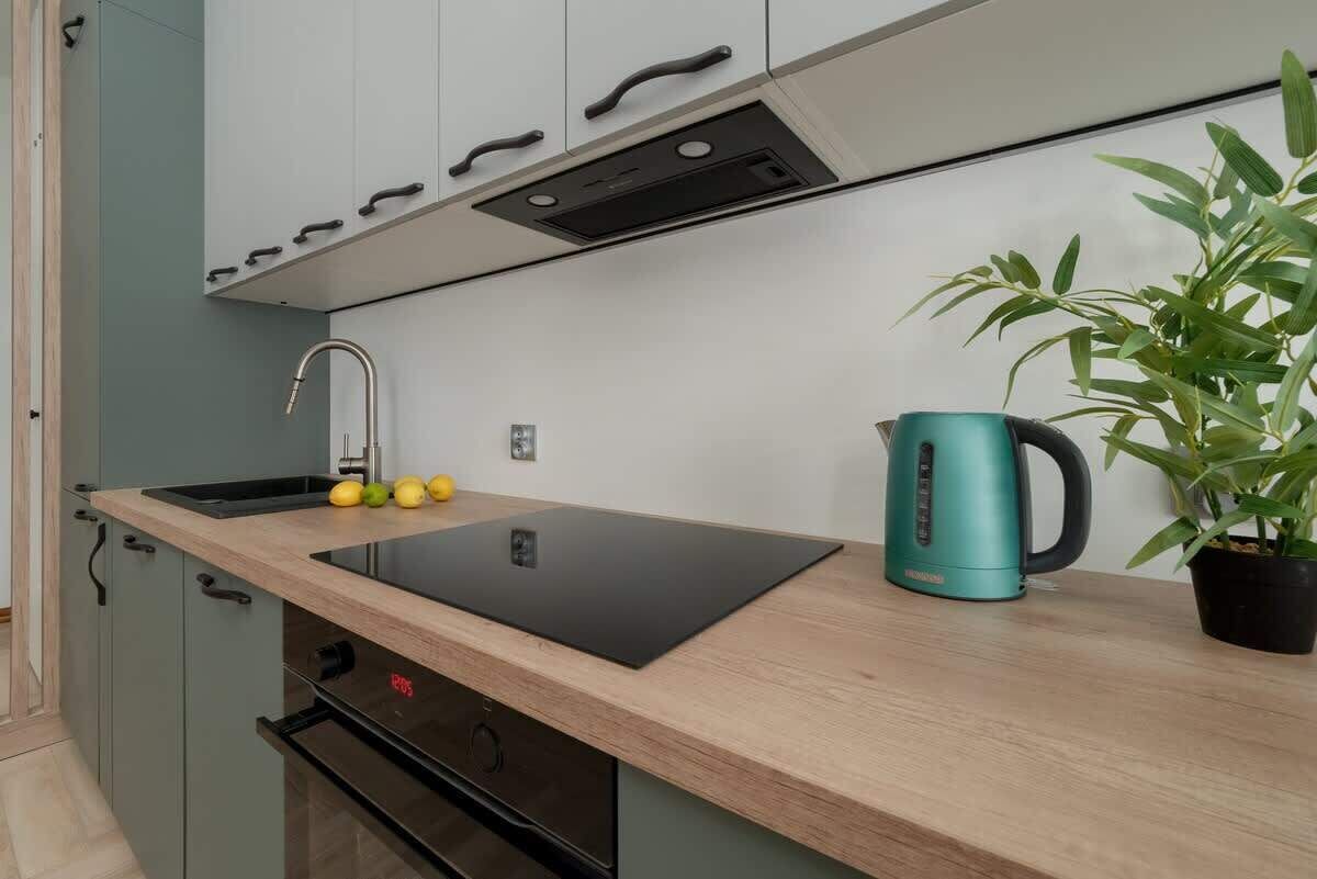 Fridge, oven, stovetop, dishwasher