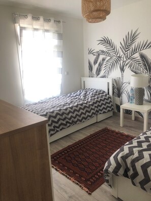 3 habitaciones, wifi gratis y ropa de cama 