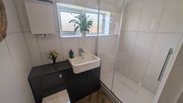 Shower, hair dryer