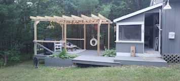 New Pergola with party lights