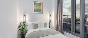 Studio, 1 lang enkeltseng, ikke-røyk | Blendingsgardiner, strykejern/-brett, wi-fi (inkludert) og sengetøy