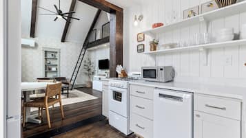 Microwave, oven, stovetop, dishwasher