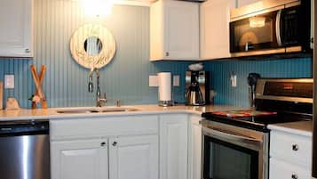 Microwave, oven, stovetop, dishwasher