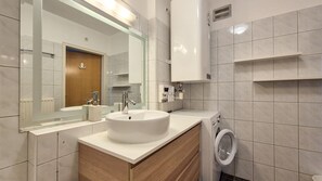 Hair dryer, towels
