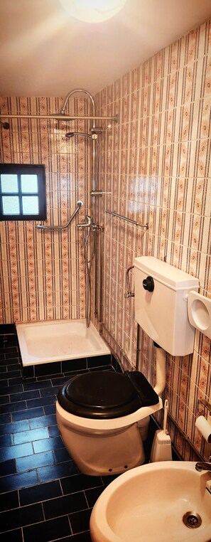 Shower, bidet, towels, soap - Grandma's House - São Cosmado. The experience of a 19th century country house (Armamar)