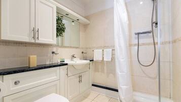 Shower, hair dryer