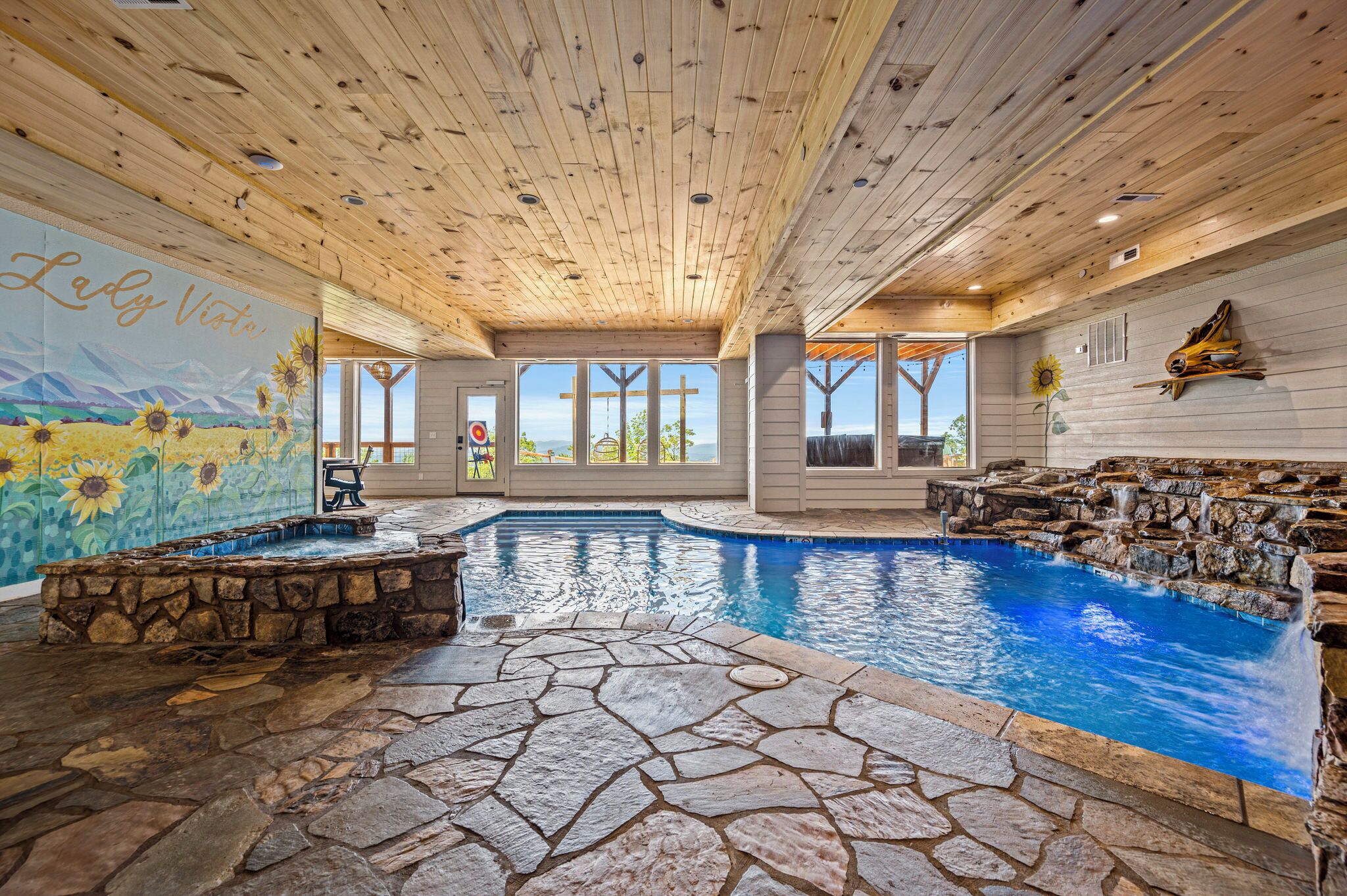 Indoor pool, a heated pool