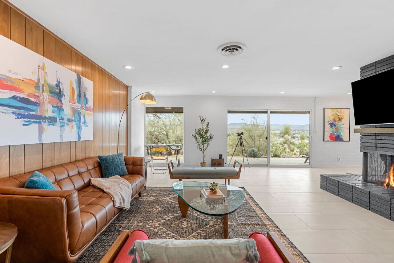 Smart TV, fireplace, foosball, table tennis