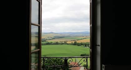 Family home in a charming stone village with beautiful Auvergne views