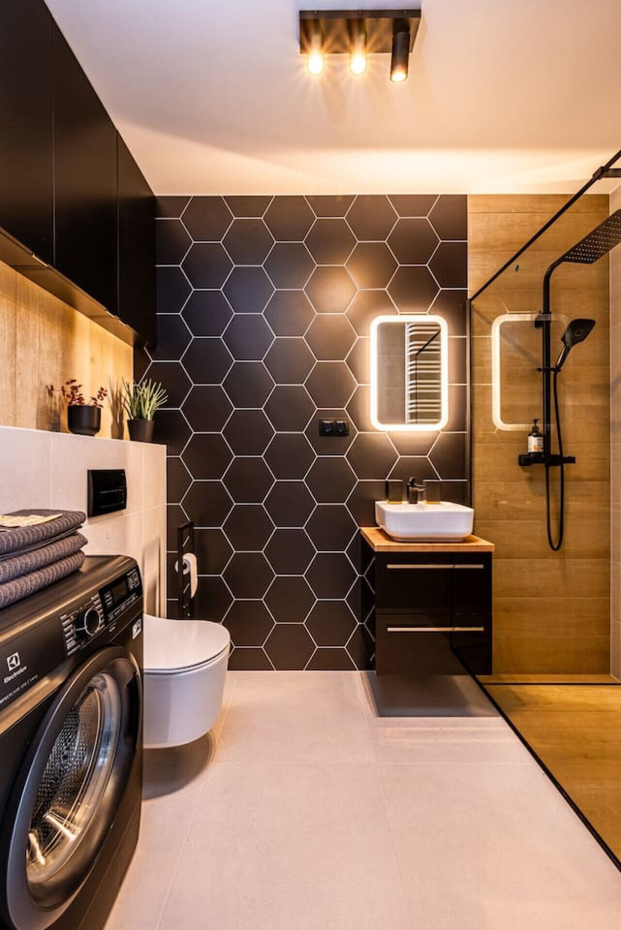 Hair dryer, towels