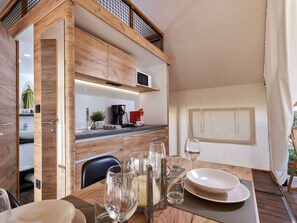 Tent | Dining - Nice Tent Lodge With Veranda (IJhorst)