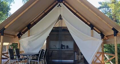 Nice Tent Lodge With Veranda