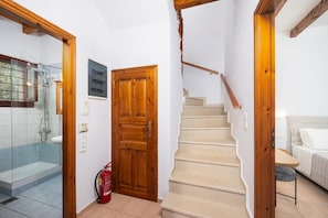 Ducha, secador de pelo y toallas