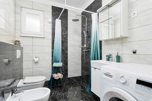 Hair dryer, towels