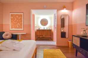 1 makuuhuone, työpöytä, ilmainen Wi-Fi, vuodevaatteet