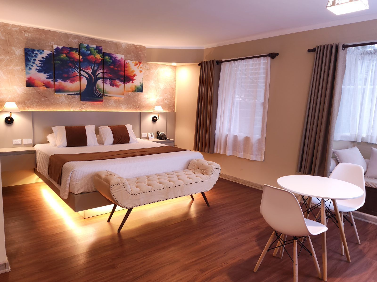 Down comforters, in-room safe, individually furnished, laptop workspace