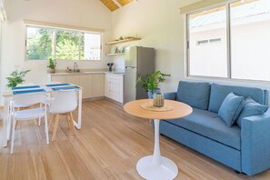 Design Villa, Beachside | Private kitchen | Full-size fridge, stovetop, dishwasher, electric kettle