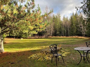 Outdoor dining - Charming yurt nestled in a private forest! (Naples)