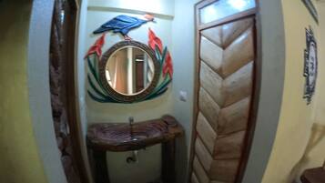 Basic Double Room, Patio | Bathroom