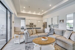 TV, lareira, aparelho de som