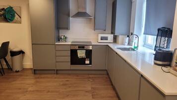 Apartment | Private kitchen | Fridge, microwave, oven, stovetop