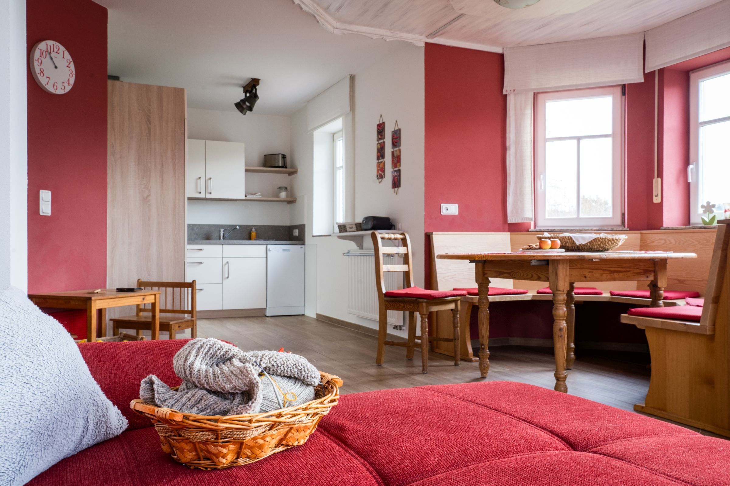 Ferienwohnung Schafstall, 75 qm, 2 Schlafzimmer, 1 Wohn-/Essbereich, max. für 5 Personen-Ferienhof Wahls
