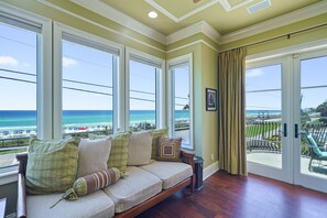 Smart TV, fireplace, music library, offices