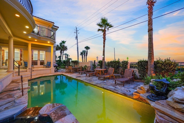 A heated pool