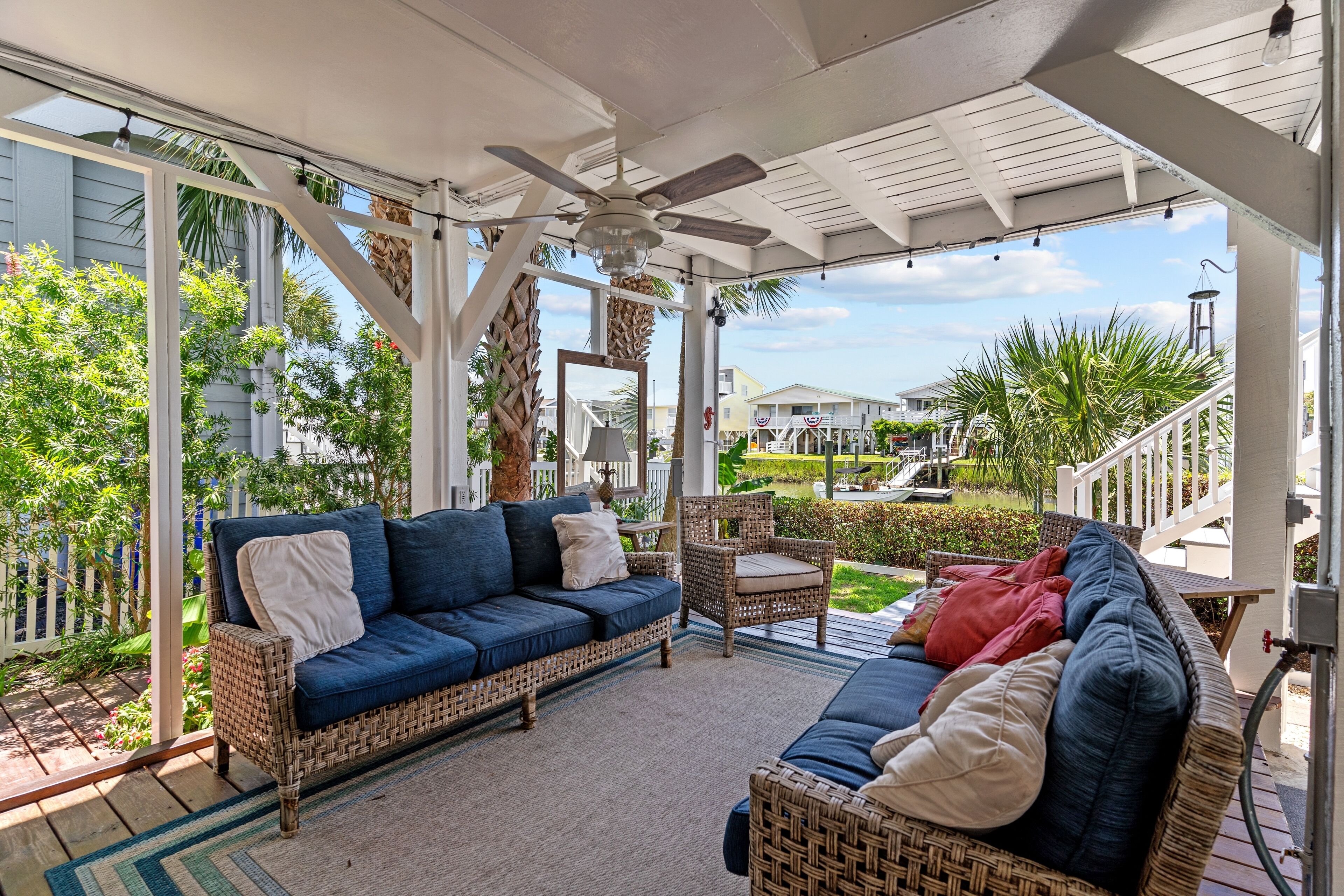 Canal front home with dock and close to beach