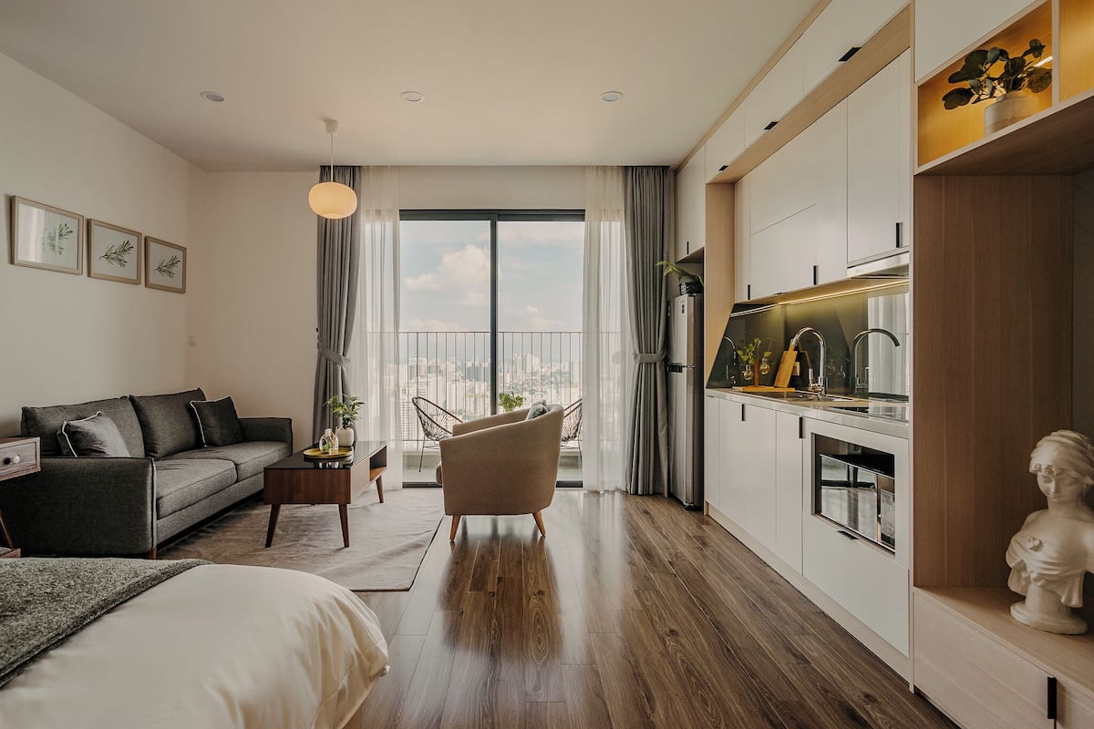 Premium bedding, pillow-top beds, desk, laptop workspace