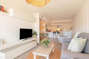 Family Apartment, Multiple Bedrooms, 2 Bathrooms, Mountainside (Luxury La Cala With Pool) | Living area - Luxury La Cala With Pool (Mijas)