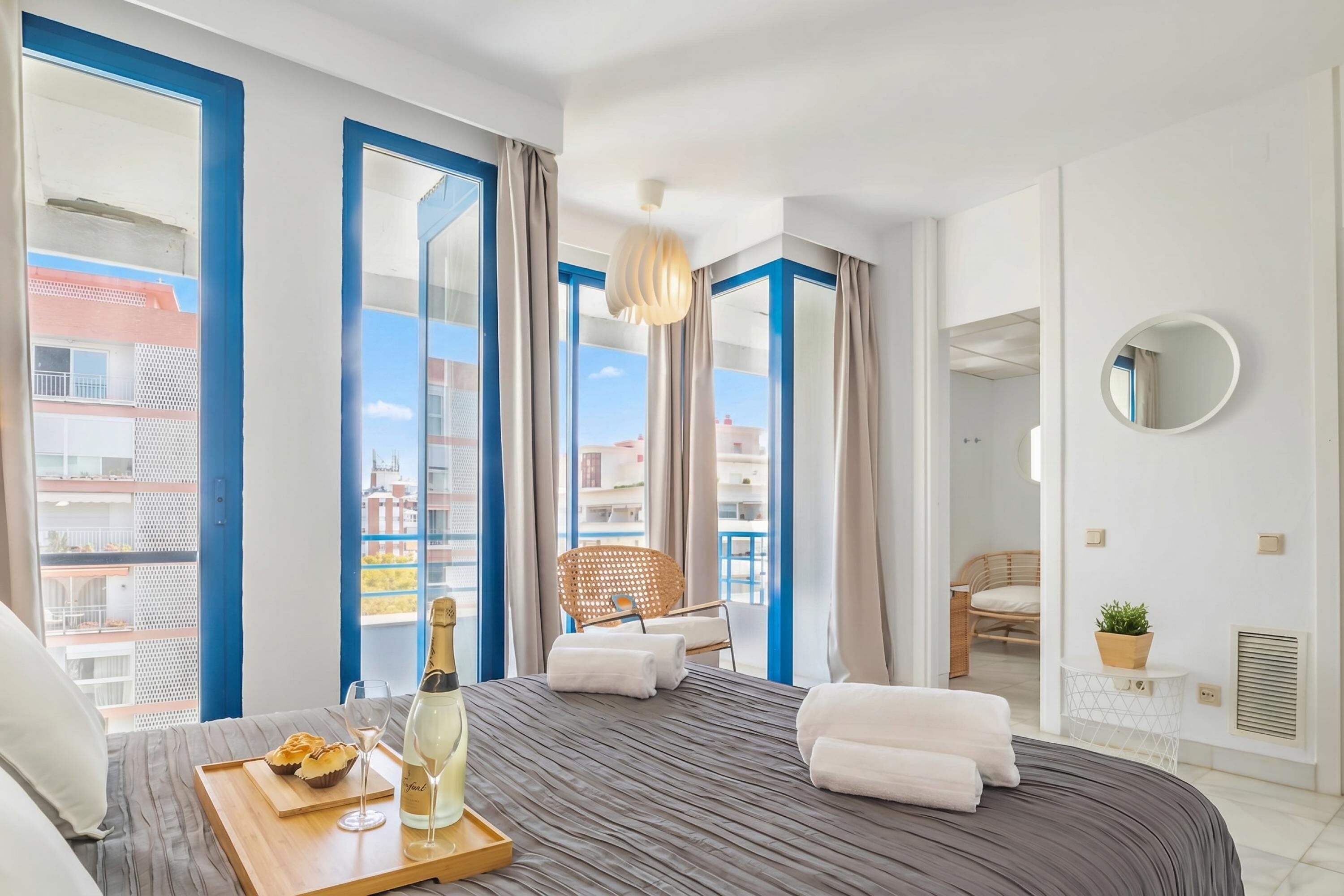 Family Penthouse, Multiple Bedrooms, 2 Bathrooms, Sea Facing (Marbella Pool House PH78 On Sea Shore) | 2 bedrooms, laptop workspace, free WiFi, bed sheets