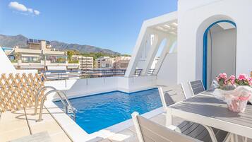 Family Penthouse, 2 Bedrooms, 2 Bathrooms, Sea Facing (Marbella Pool House PH39 On Sea Shore) | Pool | Seasonal outdoor pool