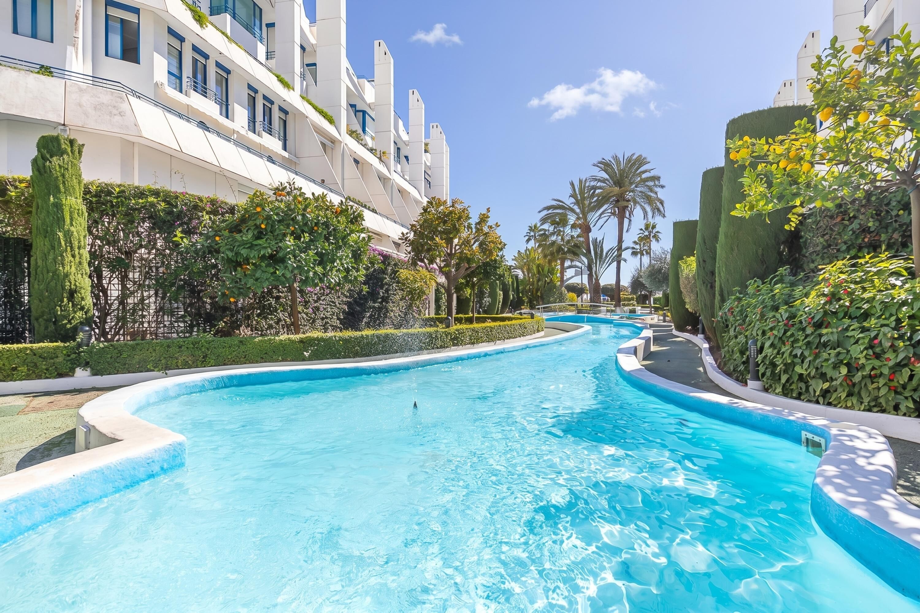Family Apartment, Multiple Bedrooms, 2 Bathrooms, Sea Facing (Marbella House GF30) | Pool | Seasonal outdoor pool