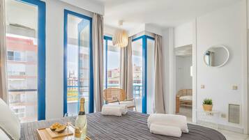 Family Penthouse, 2 Bedrooms, 2 Bathrooms, Sea Facing (Marbella Pool House PH78 On Sea Shore) | 2 bedrooms, laptop workspace, free WiFi, bed sheets