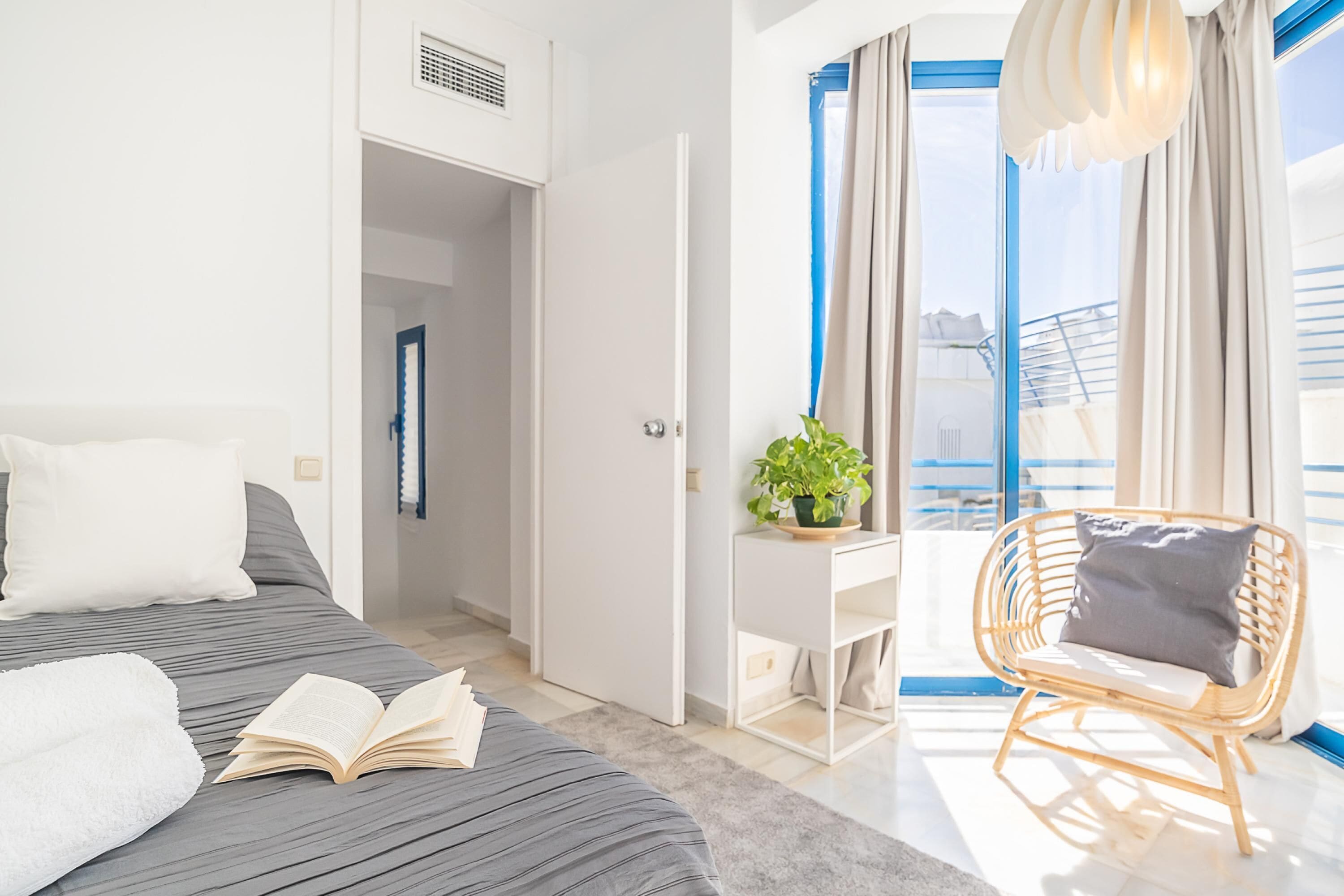 Family Penthouse, Multiple Bedrooms, 2 Bathrooms, Sea Facing (Marbella Pool House PH39 On Sea Shore) | 2 bedrooms, laptop workspace, free WiFi, bed sheets
