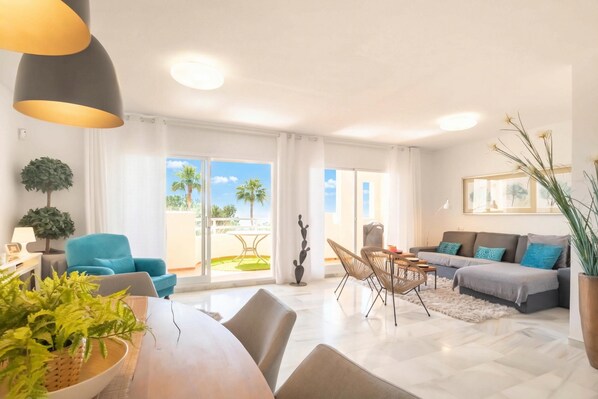 21-inch flat-screen TV with cable channels