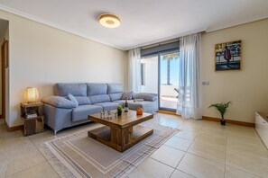Living area - Sunset Seaview Corner With Pool (Estepona)