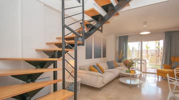 21-inch flat-screen TV with cable channels