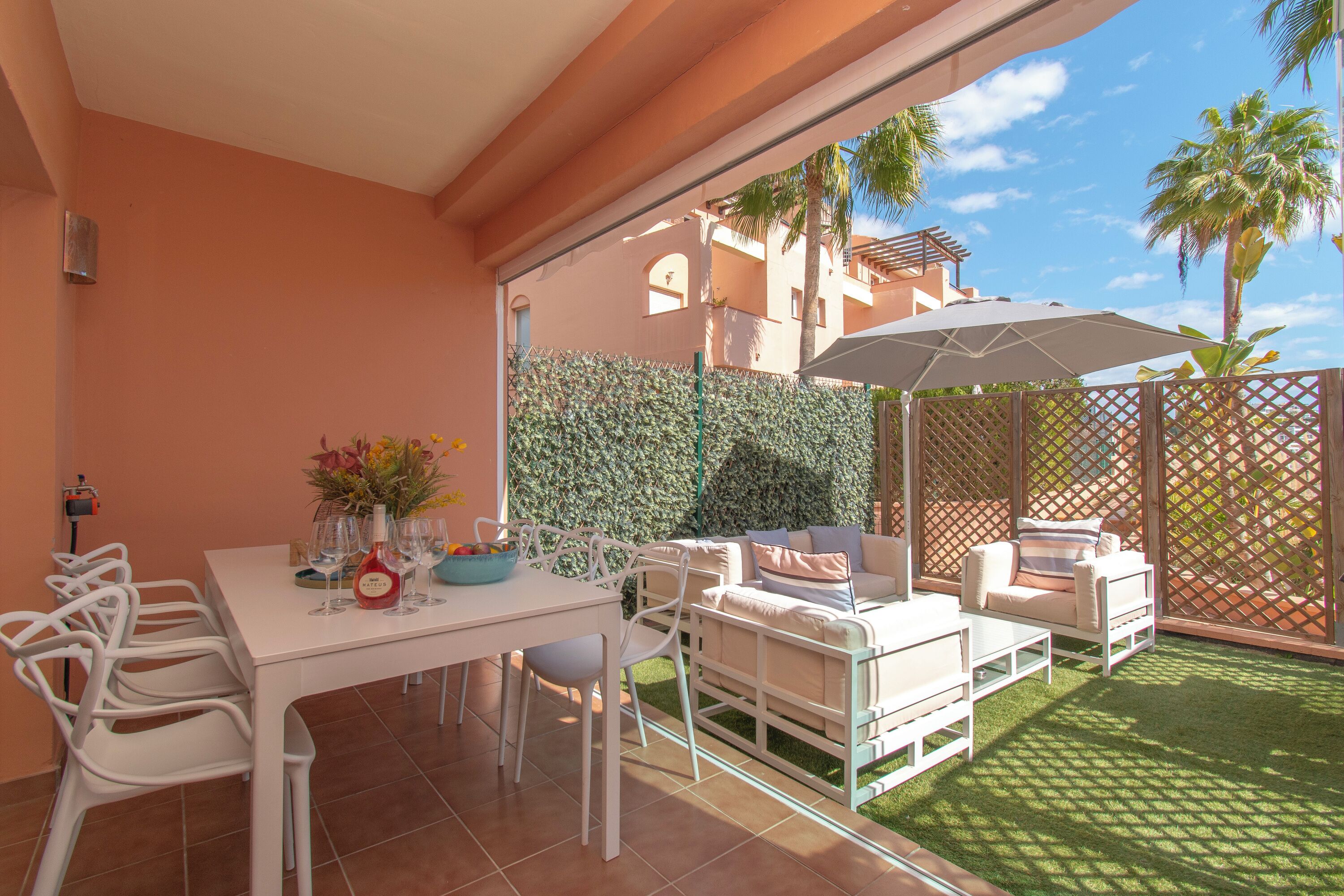 Family Apartment, Multiple Bedrooms, 2 Bathrooms, Mountainside (Family Duplex Riviera With Pool) | Outdoor dining