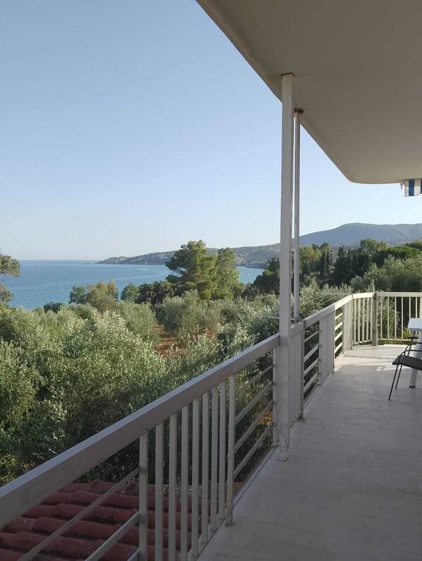 Property grounds - Large, bright vacation apartment right by the sea (Koroni)