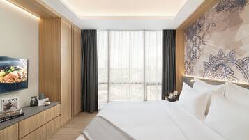 Suite Premier, 2 camere da letto | Biancheria da letto di alta qualità, una scrivania, ferro/asse da stiro