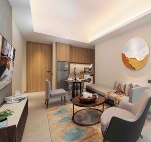 Deluxe Room, 1 Bedroom | Living area