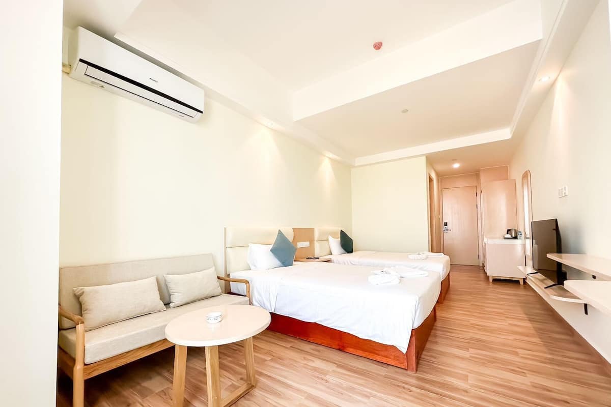 华丽客房, 2 间卧室, 无烟房, 城市景观 | 床单